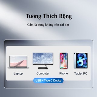 Đầu đọc thẻ nhớ SD TF MicroSD USB Type C ORICO CD2D-AC2/AC3 / 2CR61