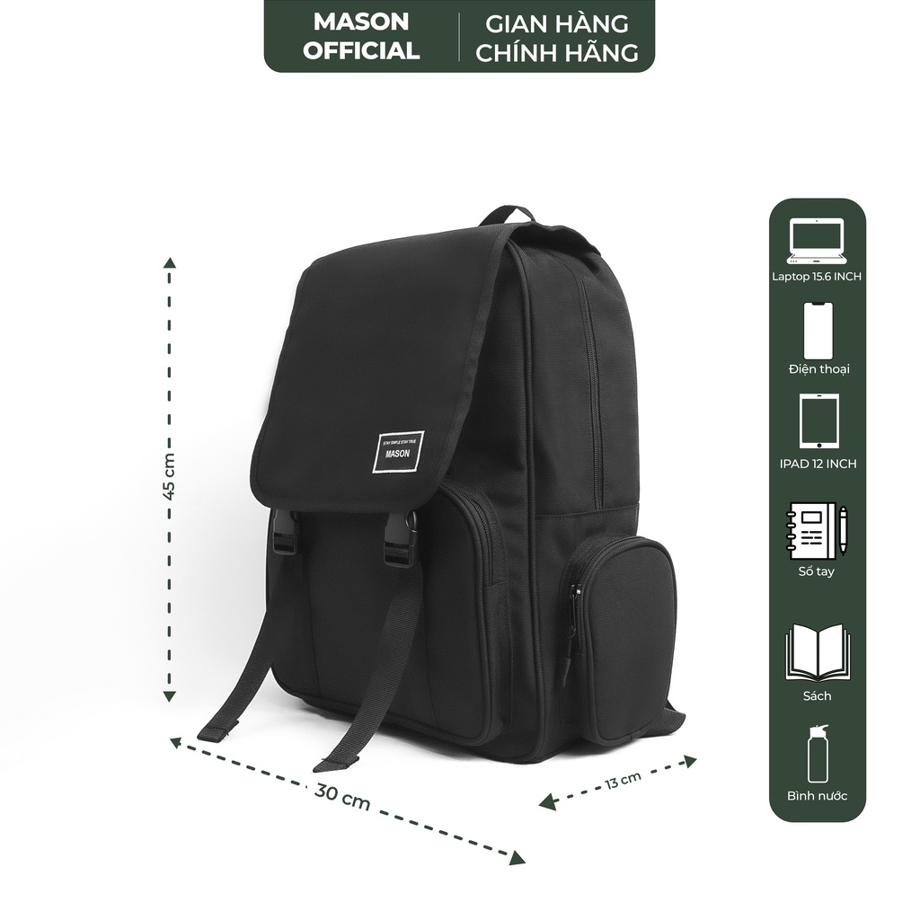 Balo nam nữ unisex đựng Laptop 15,6 inch chất vải chống nước cao cấp Grand Backpack thương hiệu MASON - M30