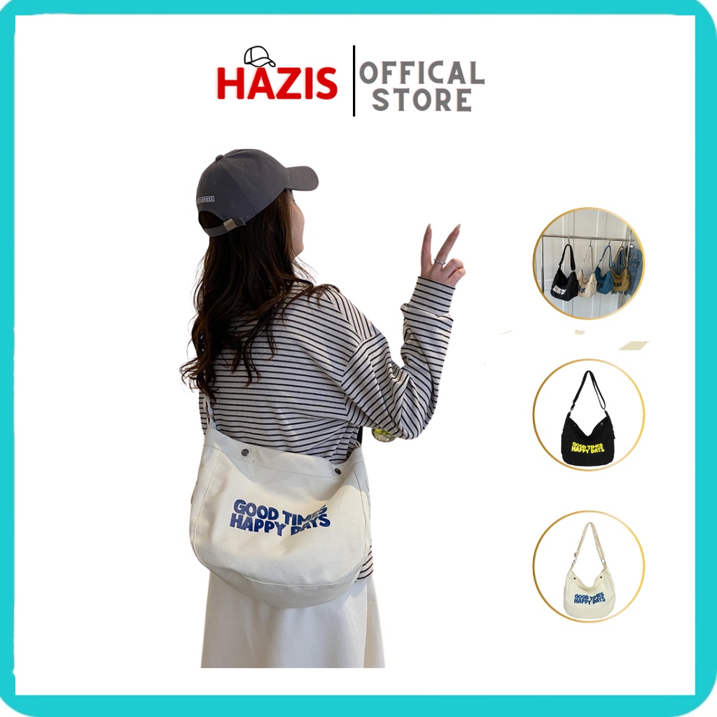Túi đeo chéo, đeo vai Good Times phong cách Hàn Quốc đi học đi chơi - Hazis Store