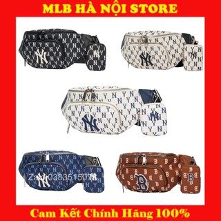 Túi mlb chính hãng túi bao tử mlb đeo hông nam nữ monogram hip sack chuẩn auth