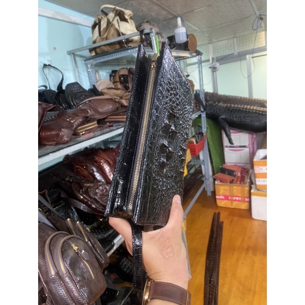 Túi đứng cầm tay, túi cặp da cá sấu