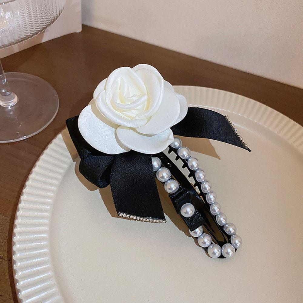 Kẹp Tóc Thắt Nơ Sau Lưng Phong Cách Vintage Dành Cho Nữ|Kẹp Tóc Mỏ Vịt Phong Cách Retro Thời Trang