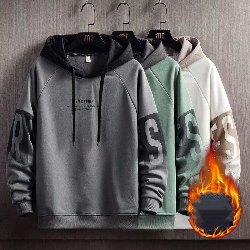 Áo Hoodie Nam Dáng Rộng In Chữ Phong Cách Hàn Quốc Dễ Phối Đồ