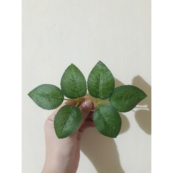 Lá hồng giả 1kg lá hồng gân giả trang trí hoa sáp hoa lụa cây giả
