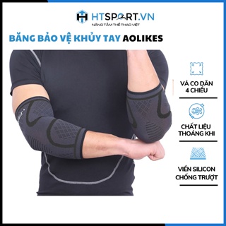 Băng Khuỷu Tay, Bó Bảo Vệ Khủy Tay Cùi Chỏ Aolikes AL7547 Tập Gym Chơi Thể Thao Đá Bóng Cầu Lông Bóng Chuyền