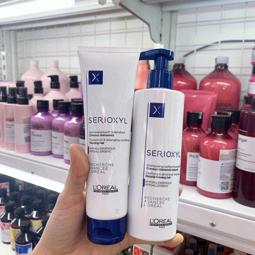 Bộ dầu gội xả Loreal Serioxyl Thinning hair làm dày tóc và kích thích mọc tóc 250ml/150ml