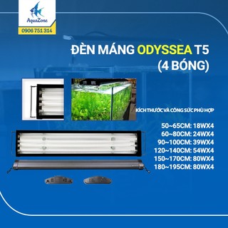 Máng đèn thủy sinh Odyssea T5HO 4 bóng độ sáng 10 000K mô phỏng ánh sáng mặt trời