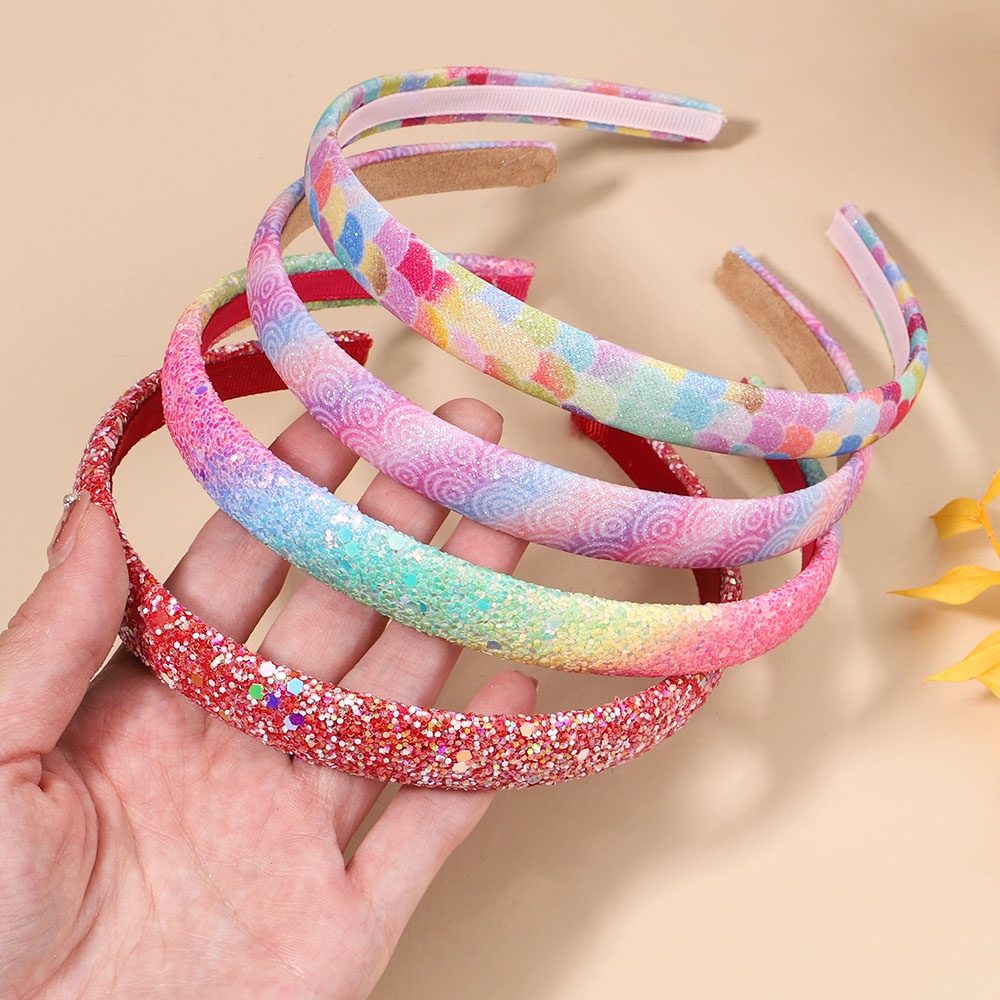 RainBow Bows 1 Băng Đô Cài Tóc Hình Ngôi Sao / Cầu Vồng Lấp Lánh Dễ Thương Cho Bé Gái