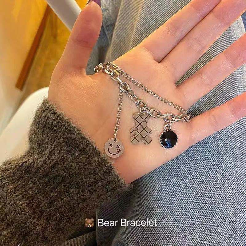 Vòng tay 2 tầng gấu style cá tính mẫu mới