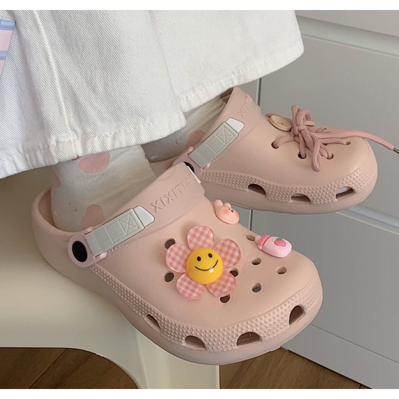 DÉP/SỤC KÈM STICKER HOA + DÂY DỄ THƯƠNG