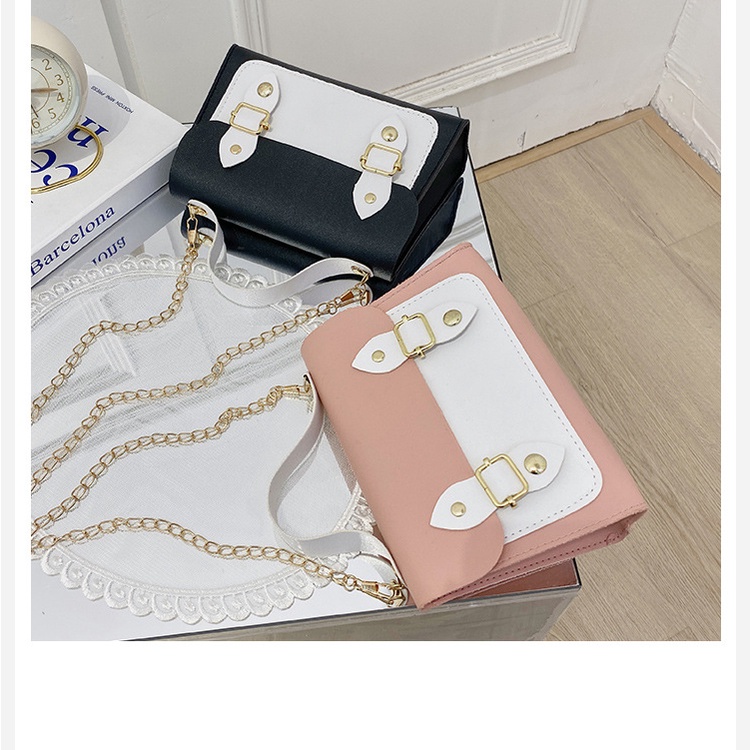 Túi Xách Đeo Vai Hình Vuông Cỡ Nhỏ Đính Kim Tuyến Lấp Lánh Thiết Kế Đơn Giản Thời Trang Cho Nữ