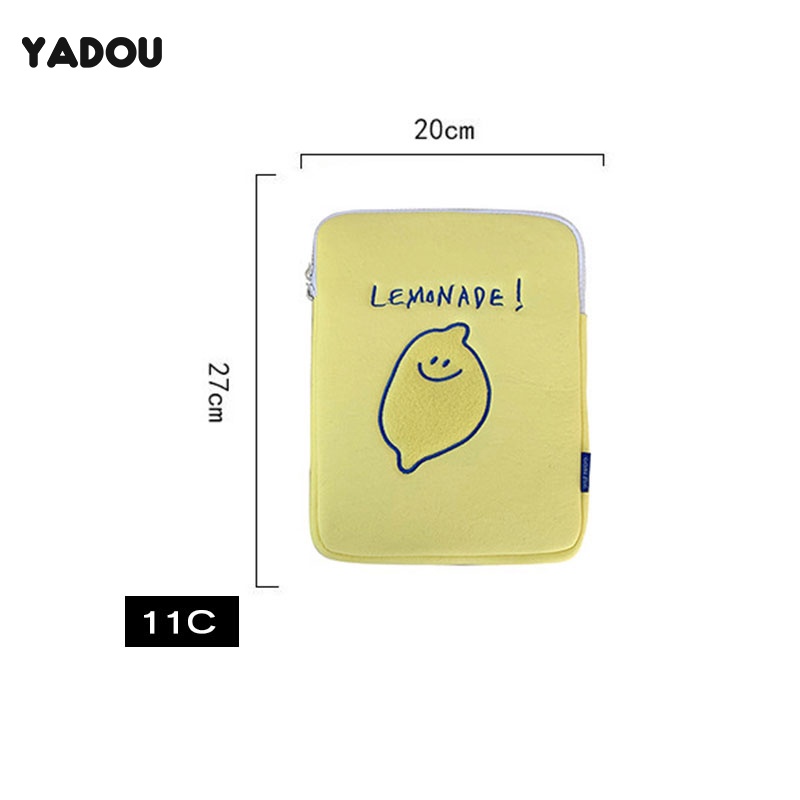 Túi đựng laptop YADOU mềm chống va chạm họa tiết quả chanh vàng dễ thương 11/ 13/ 15inch | BigBuy360 - bigbuy360.vn