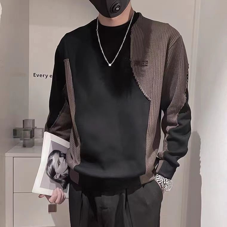 Áo Thun Tay Dài Cổ Tròn Họa Tiết Kẻ Sọc Đơn Giản Thời Trang Mùa Thu Cho Nam