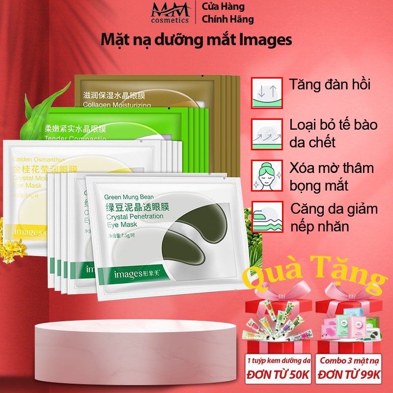 Mặt nạ dưỡng mắt Images giúp xóa quầng thâm cấp ẩm, giảm nếp nhăn và bọng mắt MM33