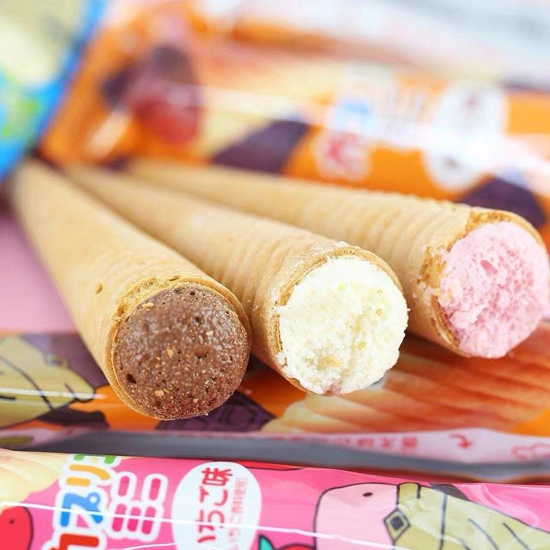 Bánh nhân kem ốc quế Glico
