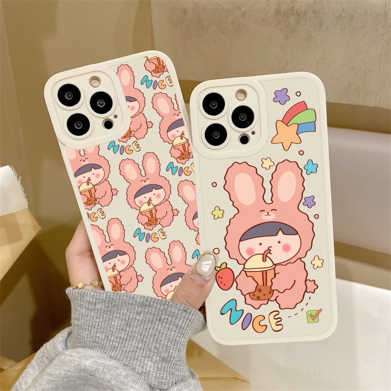 Ốp lưng iphone Pink Punny cạnh vuông 6/6plus/6s/6splus/7/7plus/8/8plus/x/xr/xs/11/12/13/14/pro/max/plus/promax - ORIO