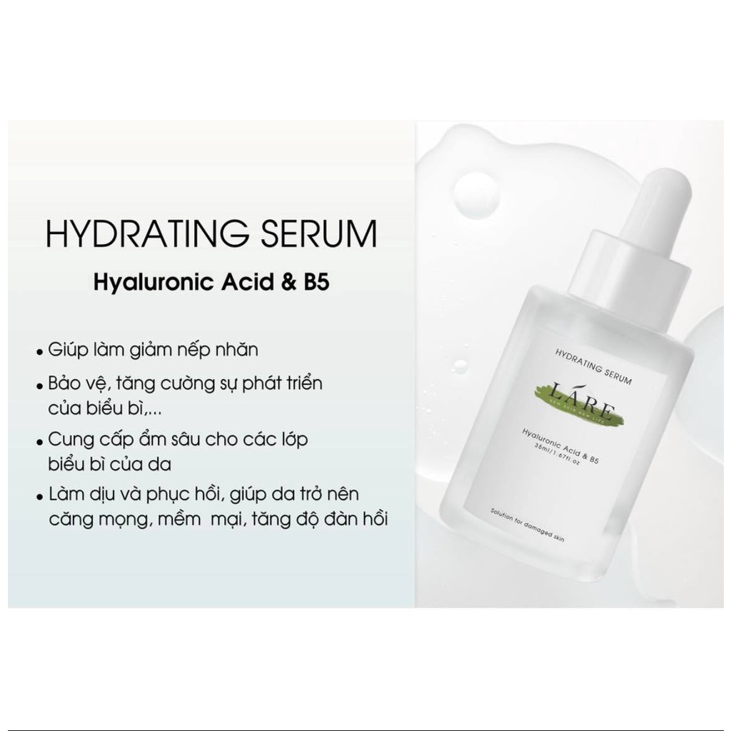 HYDRATING SERUM ACID & B5 PHỤC HỒI VÀ CẤP ẨM SÂU CHO DA CỦA LÁRE THANH DƯỢC