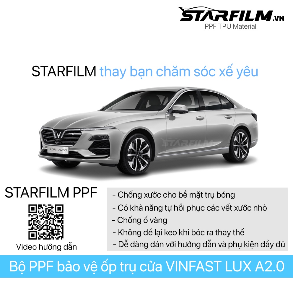 Bộ PPF bảo vệ chống xước trụ bóng STARFILM cho Vinfast Lux A