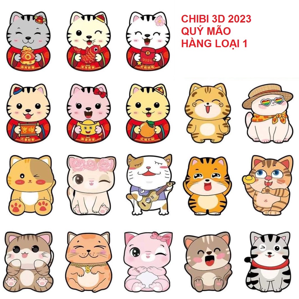 Bao lì xì hoạt hình chibi 2023