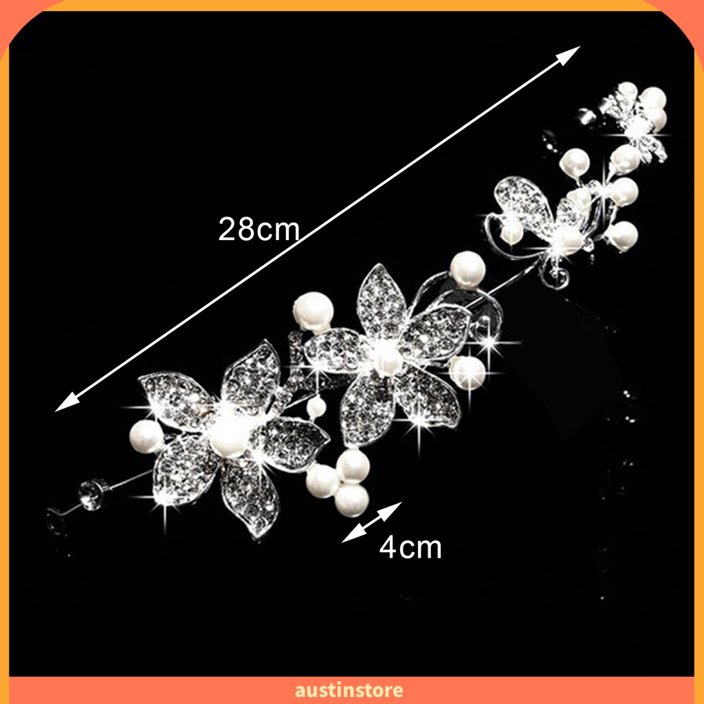 Cài Tóc Hoa Đính Đá Thời Trang Cho Cô Dâu