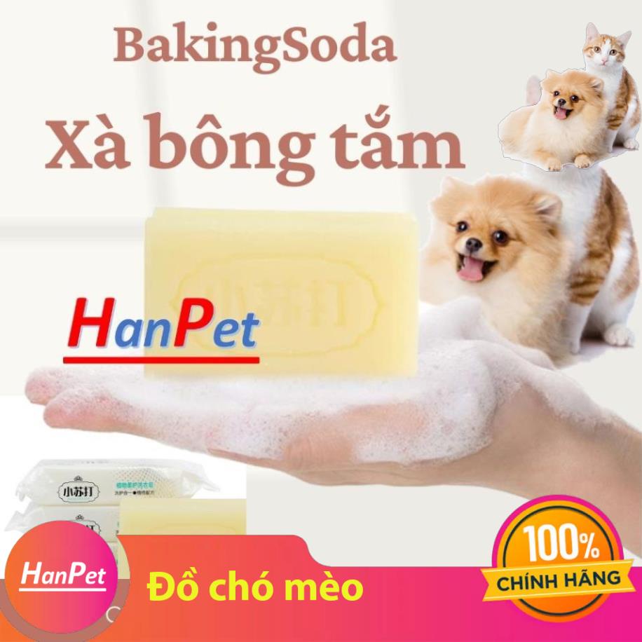 New-Xà bông tắm chó mèo Bakingsoda hạn chế ve rận làm sạch vết bẩn