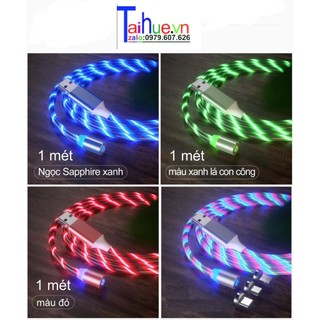Dây cáp sạc phát sáng đầu nam châm micro-typec-linning có bán riêng đầu nam châm)