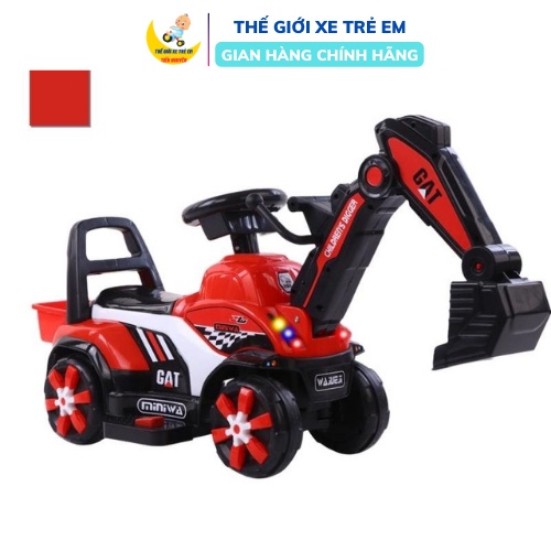 Xe Cẩu Điện Cho Bé Loại To Có Bàn Đạp Chân Ga Nhạc Và Đèn Cao Cấp, Động Cơ Ắc Quy 6V Cực Khoẻ