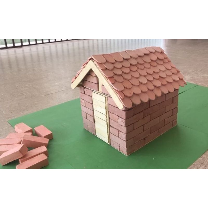 Gạch Mini Đất Sét Nung Xây Tiểu Cảnh Mô Hình Nhà DIY, Bể Cá Thuỷ Sinh