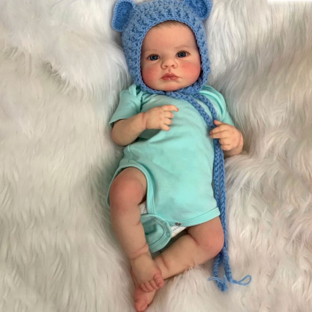 49cm Mô Phỏng Búp Bê Tái Sinh Bé loulou awake3D Da Vein Máu Có Thể Nhìn Thấy Búp Bê Dễ Thương Silico
