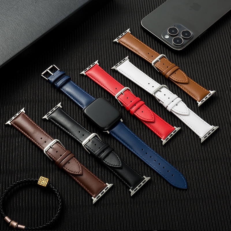 Dây da bò MỀM 40mm 44mm 38mm 42mm cho đồng hồ Apple Watch IWatch Series 3 4 5 6 7