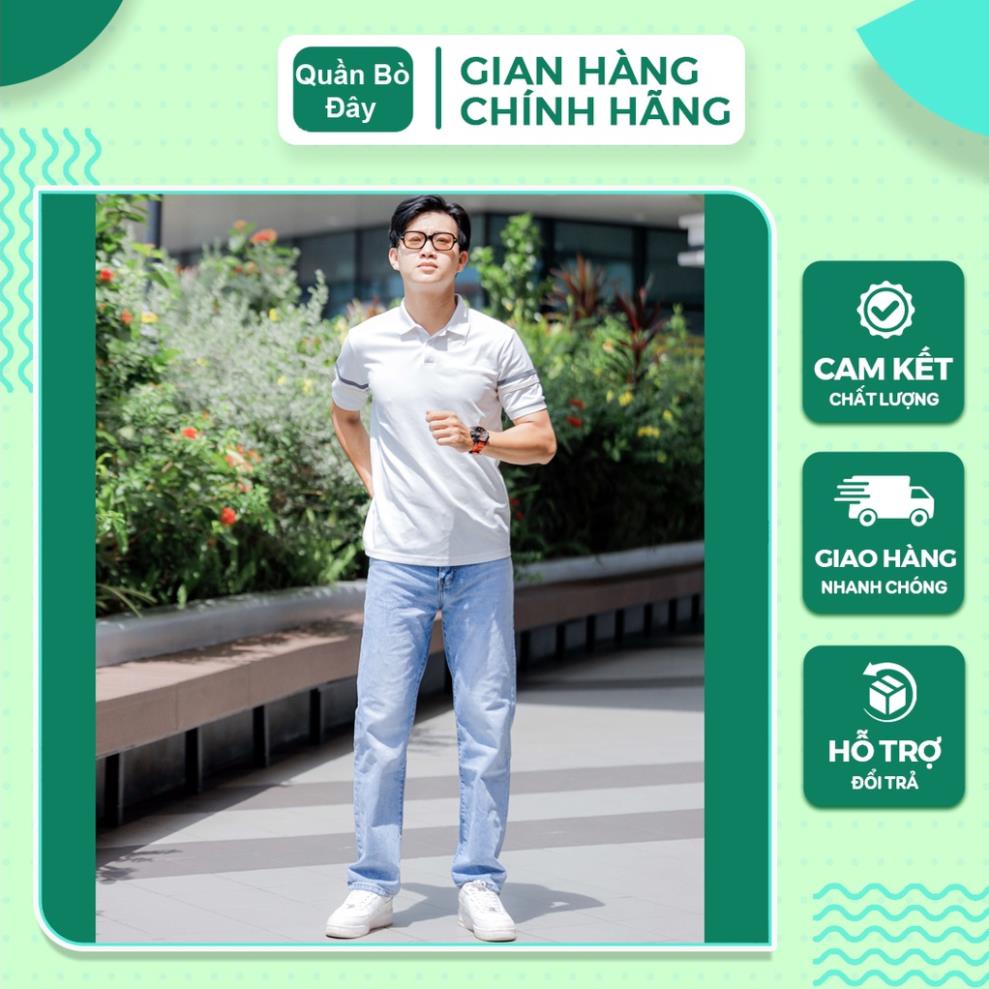 Quần jeans nam ống rộng, quần suông nam ,màu xanh nhạt, ống đứng, levis 514 !