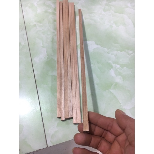 Thanh gỗ xoan, thanh nan gỗ xoan ta bào láng 4 mặt kích thước 1cm - 3cm dài 20 - 120cm