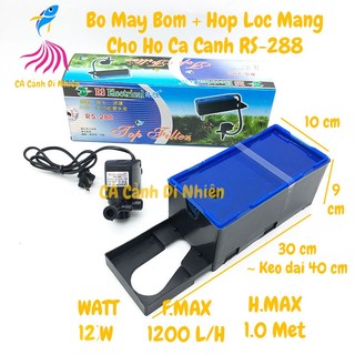 Máy bơm lọc nước rs-288 12w kèm lọc máng cho hồ cá cảnh rs 288