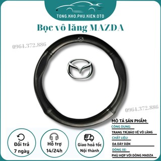 Bọc vô lăng CACBON xe MAZDA 2, Mazda 3, Mazda 6, CX5, CX8, BT50, CX3, CX30 vân cacbon cao cấp BVL-CA001