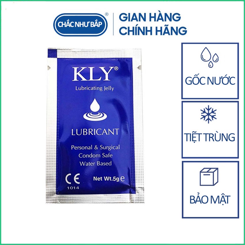 Gel bôi trơn Kly gốc nước tiệt trùng gói 5gram