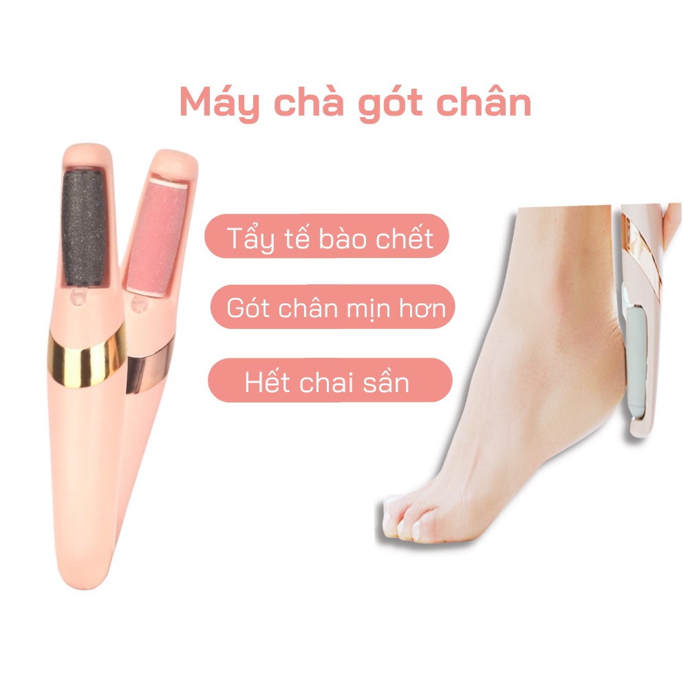 Máy mài chà gót chân cầm tay (màu hồng)