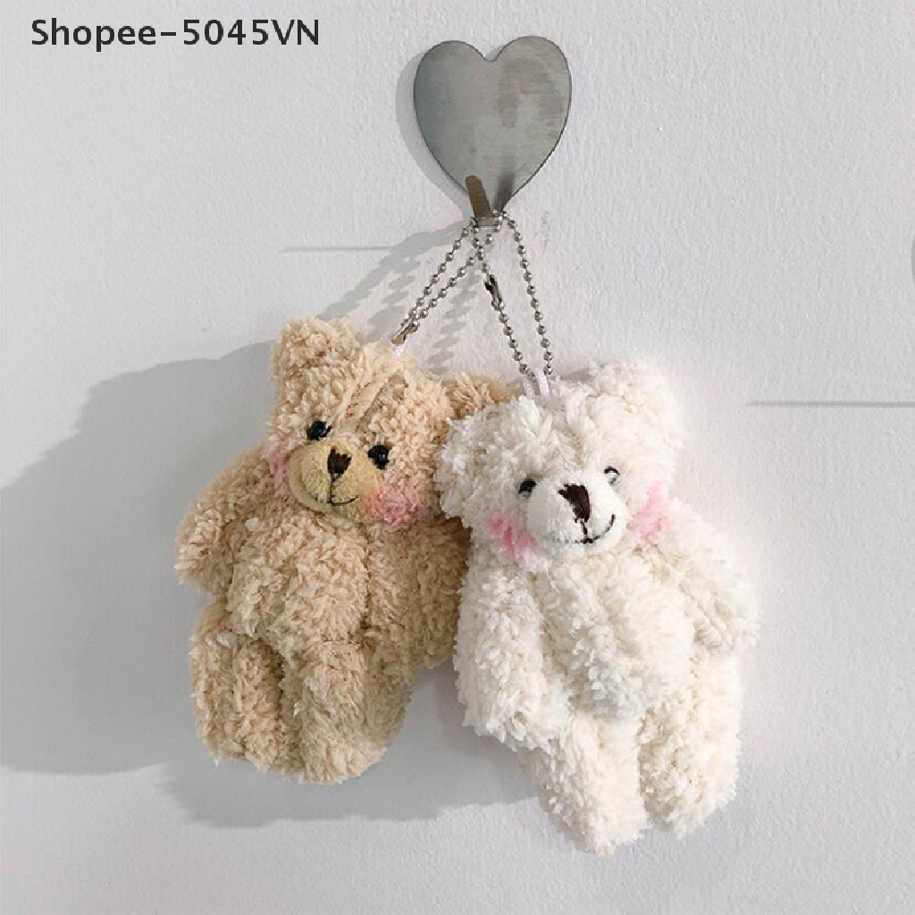 Móc Khóa Hình Gấu Nhồi Bông Mềm Mại Trang Trí Túi Xách