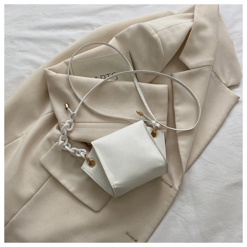 MISCHA Túi Đeo Chéo Mini Hình Vuông Màu Trơn Đơn Giản Thời Trang 2022 Cho Nữ