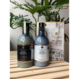 Dầu gội, xả valention bio hair & collagen 2x 500ml - 800ml