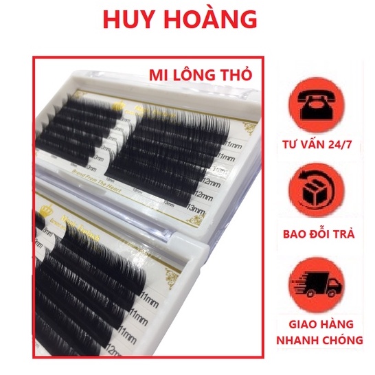 MI LÔNG THỎ MIX SIZE - DỤNG CỤ NỐI MI - HUY HOÀNG MI