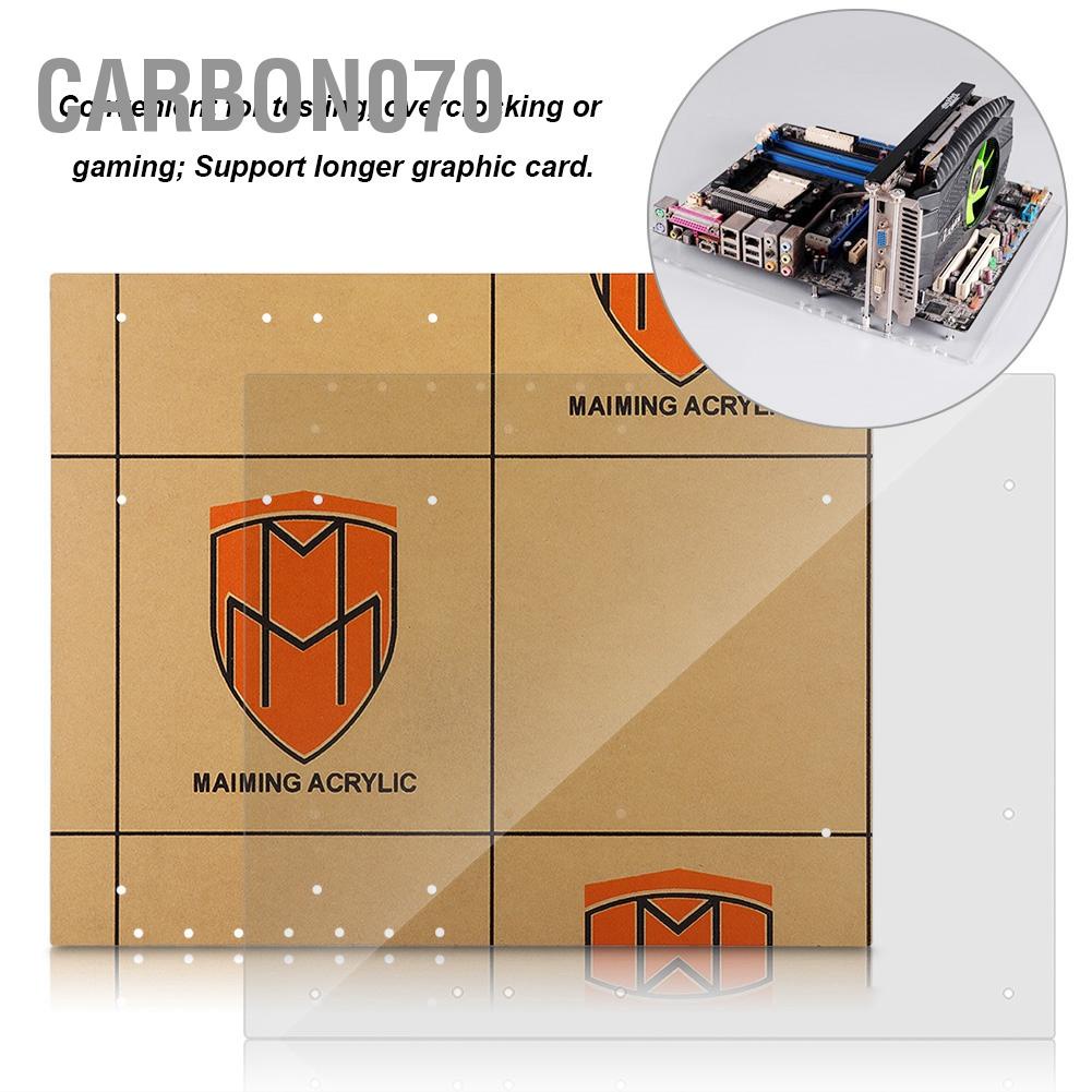 [Hàng HOT] Khung mở trong suốt Acrylic Overlock Đế bo mạch chủ máy tính DIY cho ATX Mothboard【Carbon070】