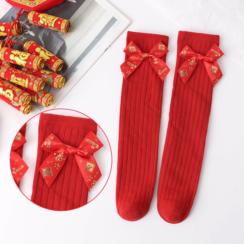 Vớ Đan Len Giáng Sinh Cho Bé Gái Từ 3-12 Tuổi
