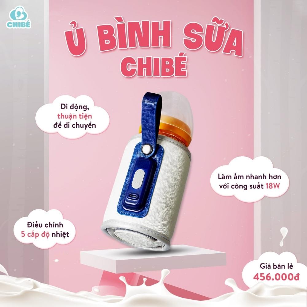 Ủ BÌNH SỮA DI ĐỘNG CHIBÉ 5 CẤP ĐỘ CB003