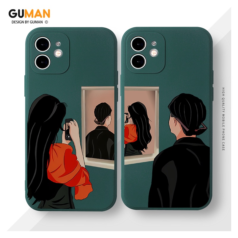 Ốp lưng GUMAN mềm độc lạ cặp đôi dễ thương đẹp Cho iPhone 14 13 12 11 Pro Max SE 2020 X XR XS 8 7 ip 6S 6 Plus kute XYM1150