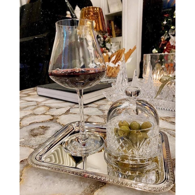 Set 3 Dome Pha Lê Để Bơ, Bánh Kem, Hoa Quả Godinger Dublin - Hàng Chính Hãng Mua tại Đức