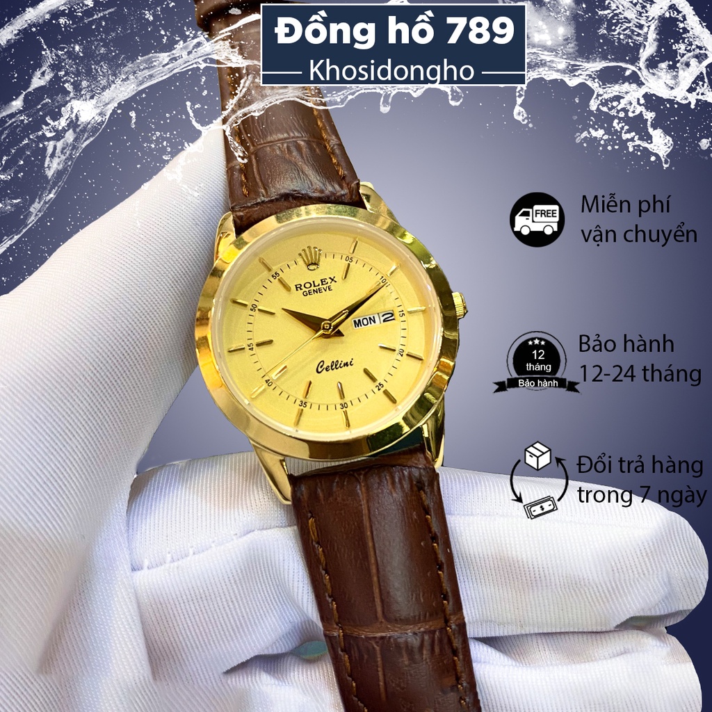(Giá Sỉ) Đồng Hồ NỮ R0.LEX R028 VÀNG Chống Xước, Chống Nước TUYỆT ĐỐI - TẶNG 1 Vòng Đá tỳ Hưu + 2 pin AG4