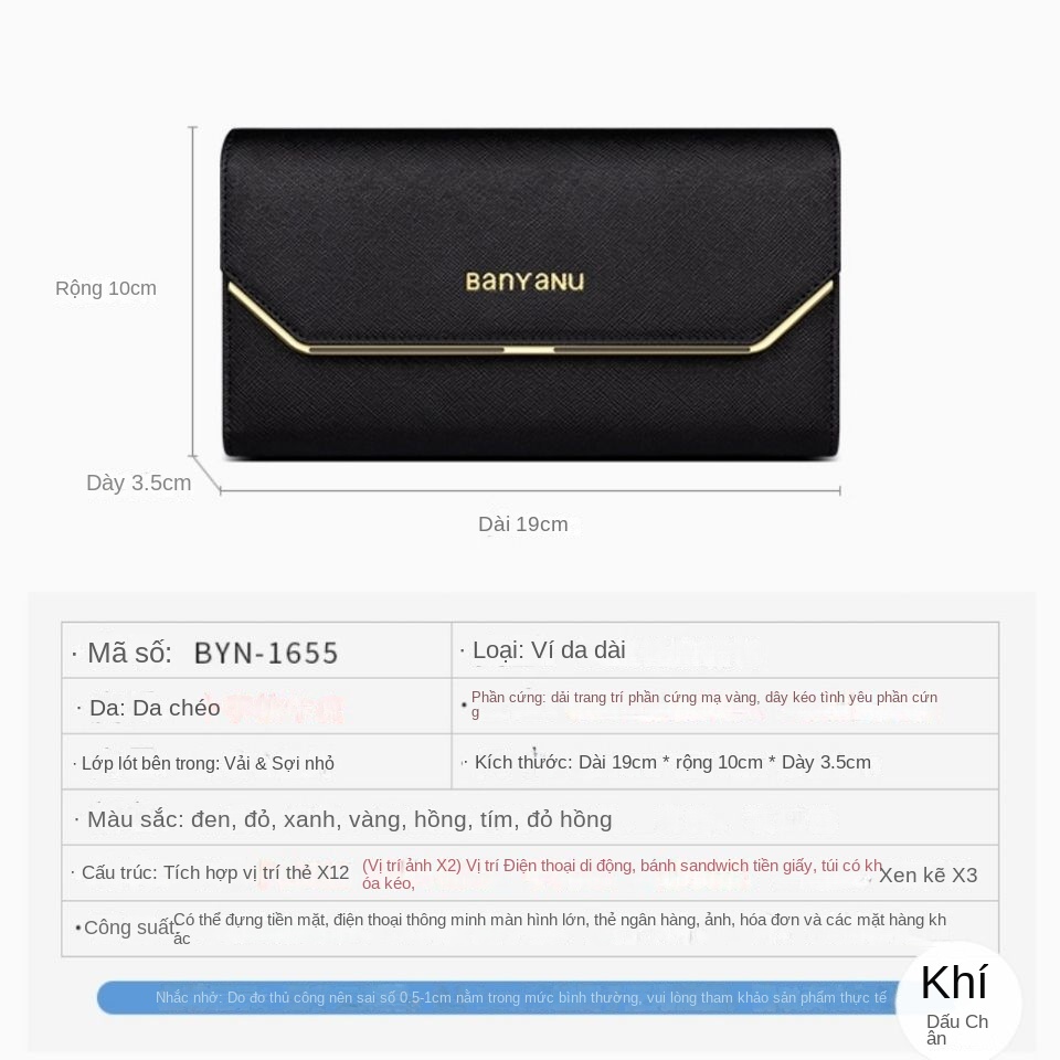 Ví Da Dài Đa Năng Chất Lượng Cao Thời Trang Cho Nữ