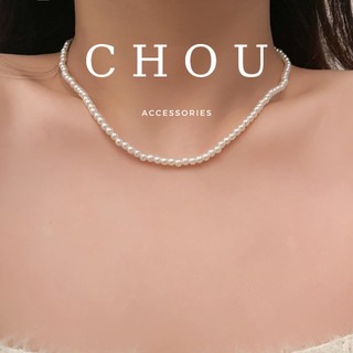 Dây chuyền titan, vòng cổ titan chuỗi ngọc tròn basic | chou accessories |