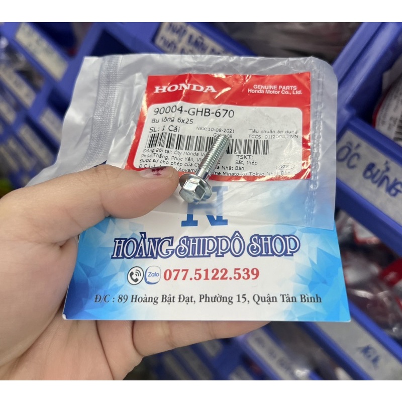 Bu lông 6x25 , ốc gắn co xăng trên wave chính hãng