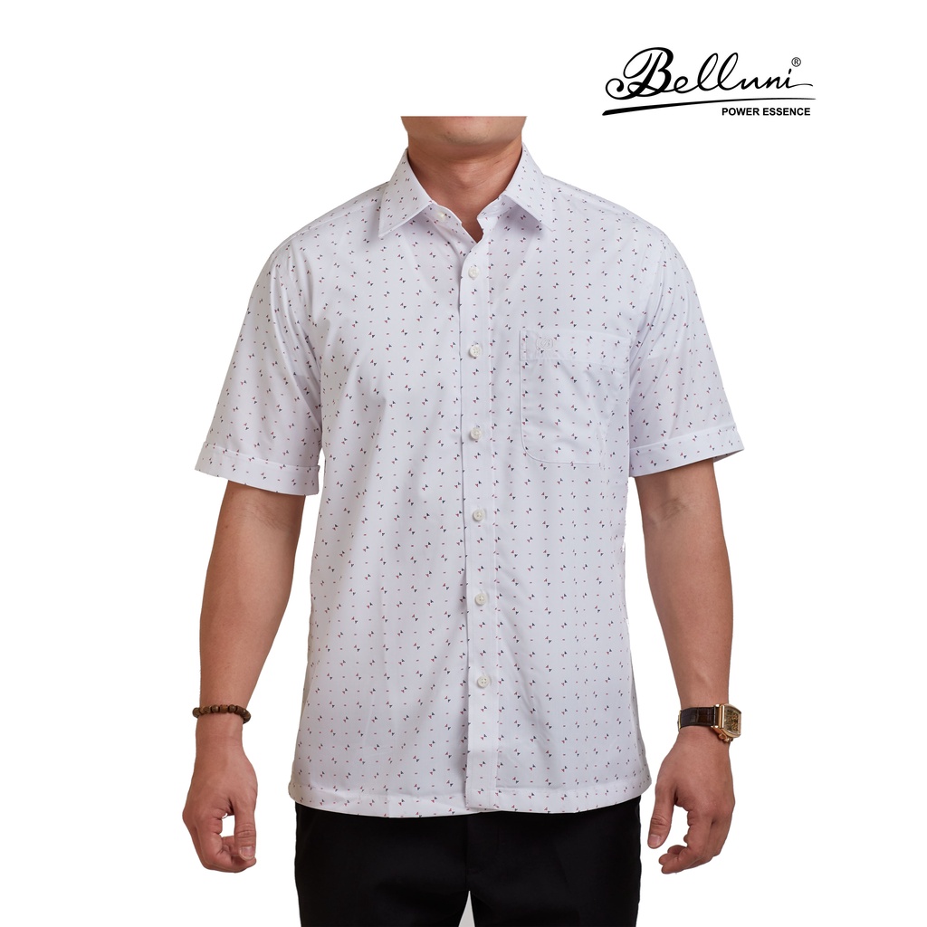 Áo sơ mi nam ngắn tay BELLUNI vải sợi tre thoải mái thanh lịch - ABN.BPS.BE.217.W
